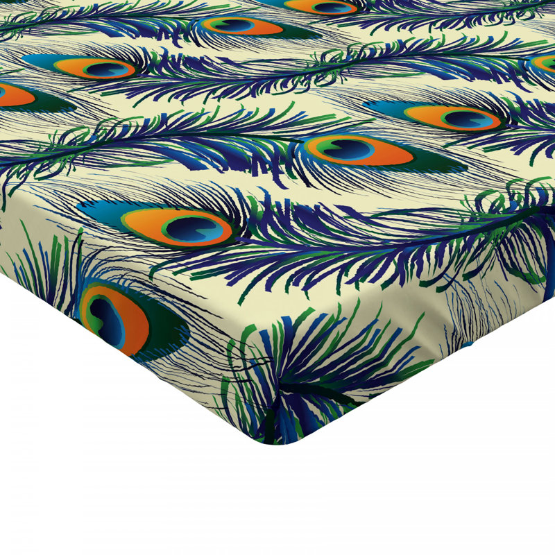 Peacock Microfiber Fitted Sheet, Queen Fitted Sheet