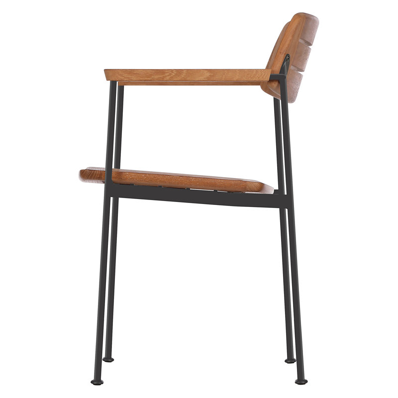 Layout Outdoor Dining Armchair, Forge Gray