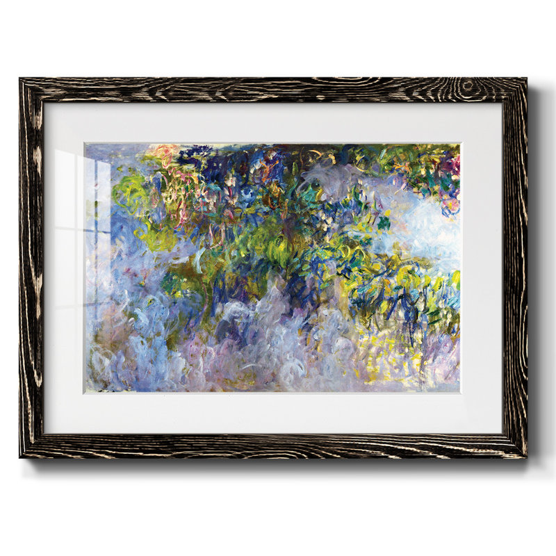 Wisteria [1] par Monet, reproduction d'art encadrée, H 18 po x l 26 po x P 1,5 po, Cadre noir