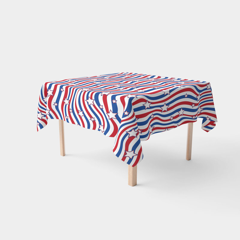 Anso American Stars Stripes Tablecloth, 60" x 60"