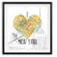 «I Love NY Map», reproduction de cadre photo sur papier-2126238044