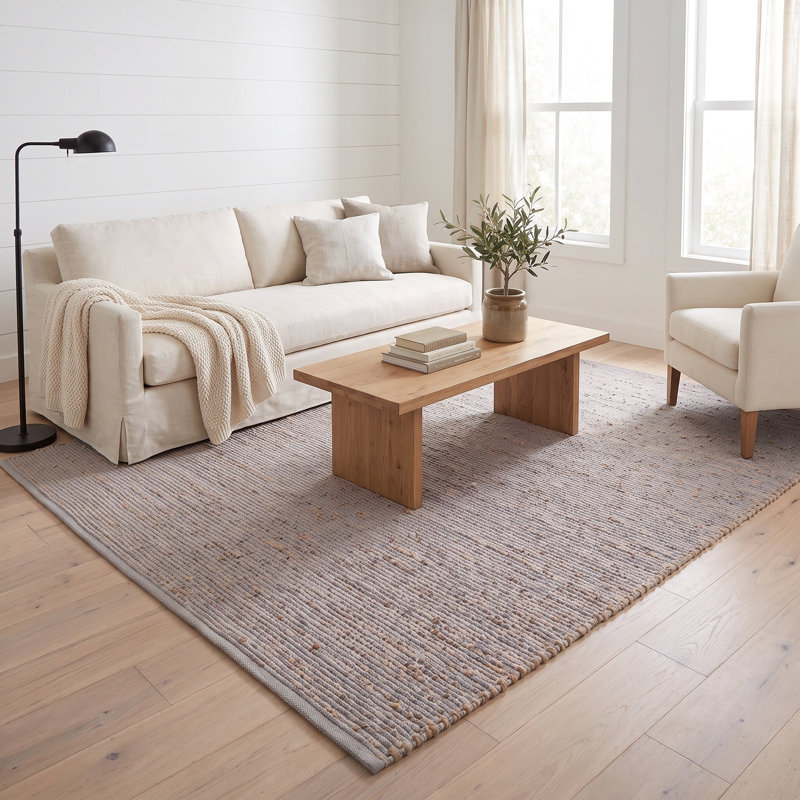 Tapis campagnard en jute et coton Colston, Rectangle 6 pi x 9 pi