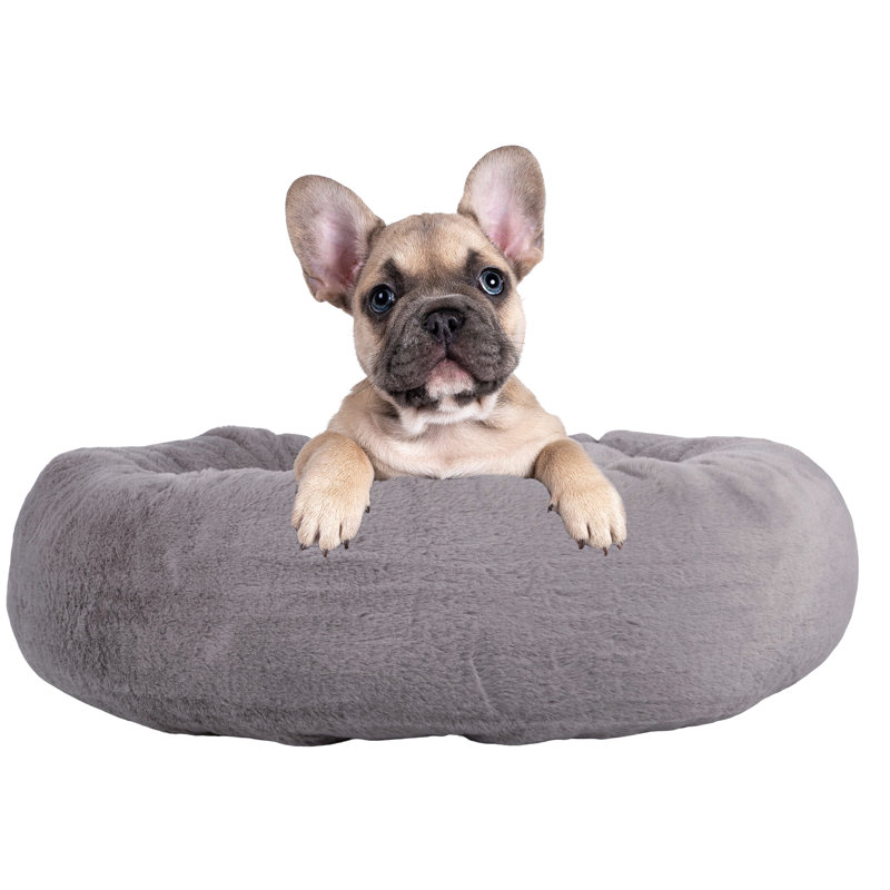 Lit pour animal de compagnie en mousse à mémoire de forme avec housse lavable amovible et fond antidérapant PETMAKER, Gris