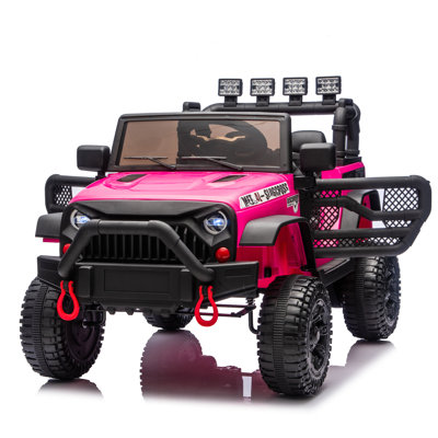 24V Kids Ride-On Truck With Parent Remote Control, 400W Motor,4-Wheel Suspension, Safety Belt For Toddlers