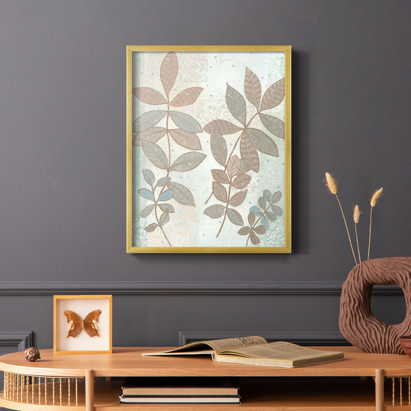 Leaf Cluster I Framed Print - Solid Wood, 28" H x 22" W