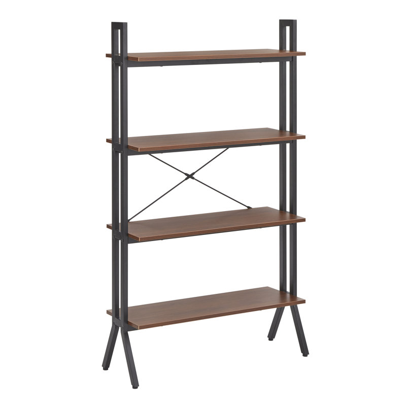 Mcauley Bookcase, Walnut/Black