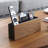 Yamazaki Home Desk Organizer - Tv Remote Control And Pen Holder, Steel + Wood-15616684
