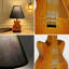 Lampe de bureau en forme de guitare avec éclairage réglable, abat-jour en lin noir pour la chambre à coucher, le bureau ou la salle à manger, veilleuse et décoration