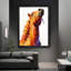 Décoration murale moderne encadrée noire avec cheval-332779975