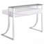 Bureau d'écriture blanc brillant, 2 tiroirs