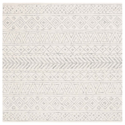 Metro Hand Tufted Wool/Cotton/Latex Rug in Gray