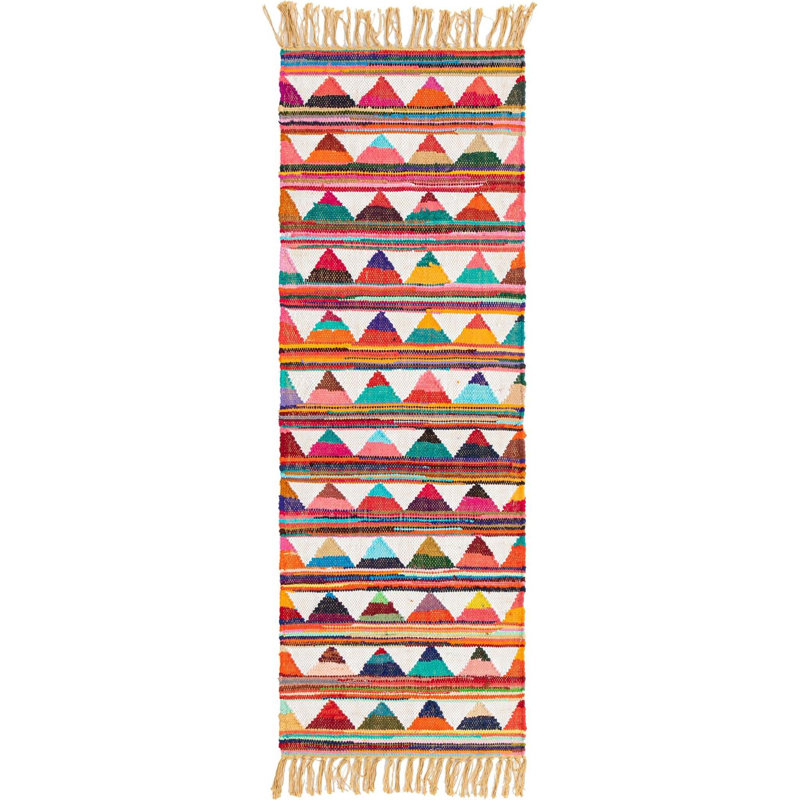 Jillann Cotton Geometric Indoor Rug, Runner 2'2" x 6'1"