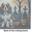 Cavalier Spaniel Spooky Halloween Glass Cutting Board Large