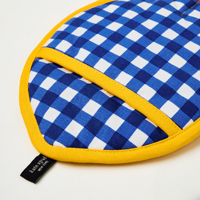 Kate Spade New York 7"x9" Lemon Party And Spring Gingham Pot Holder