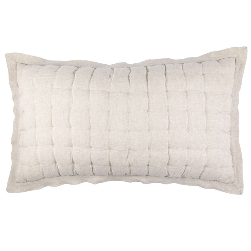 Lush Linen Puff Sham, Natural, King