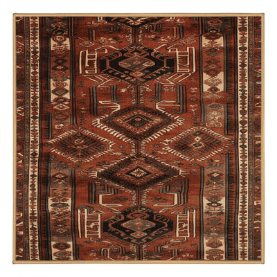 Tapis brun lavable à la machine