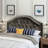 Contemporary Grey Velvet Full Sized Headboard, Showcasing Button Opulence And Nailhead Splendor Headboard With Covering Appeal-1579666595-1579666596