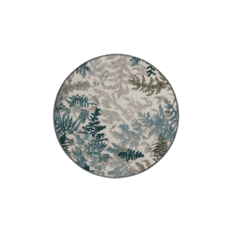 Silky Soft Plush Gray Area Rug, Round 8'
