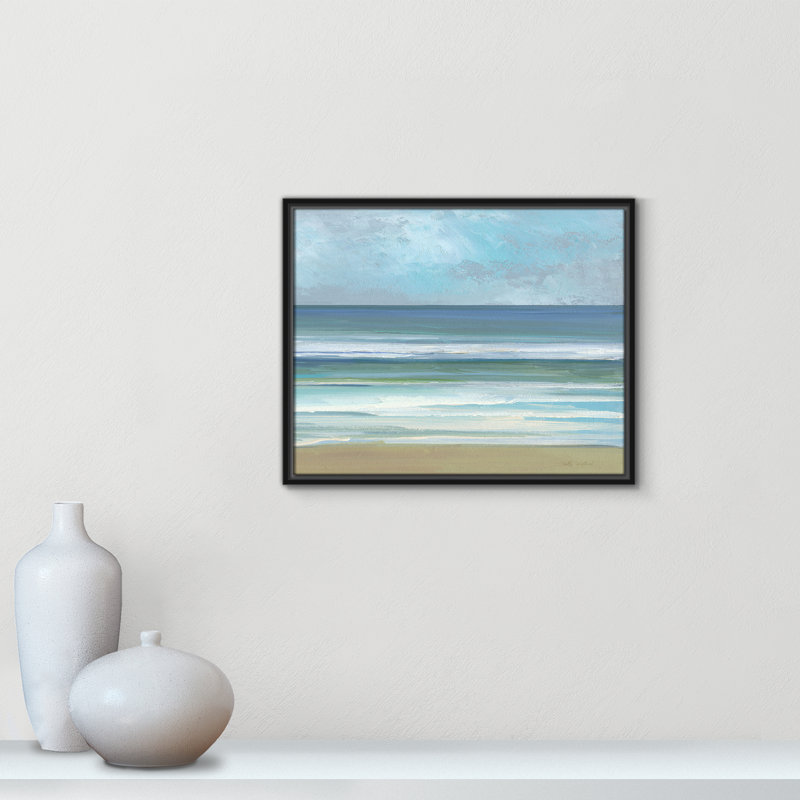 «Gentle Waves II» par Sally Swatland, Noir, H 17,5 po x l 21,5 po