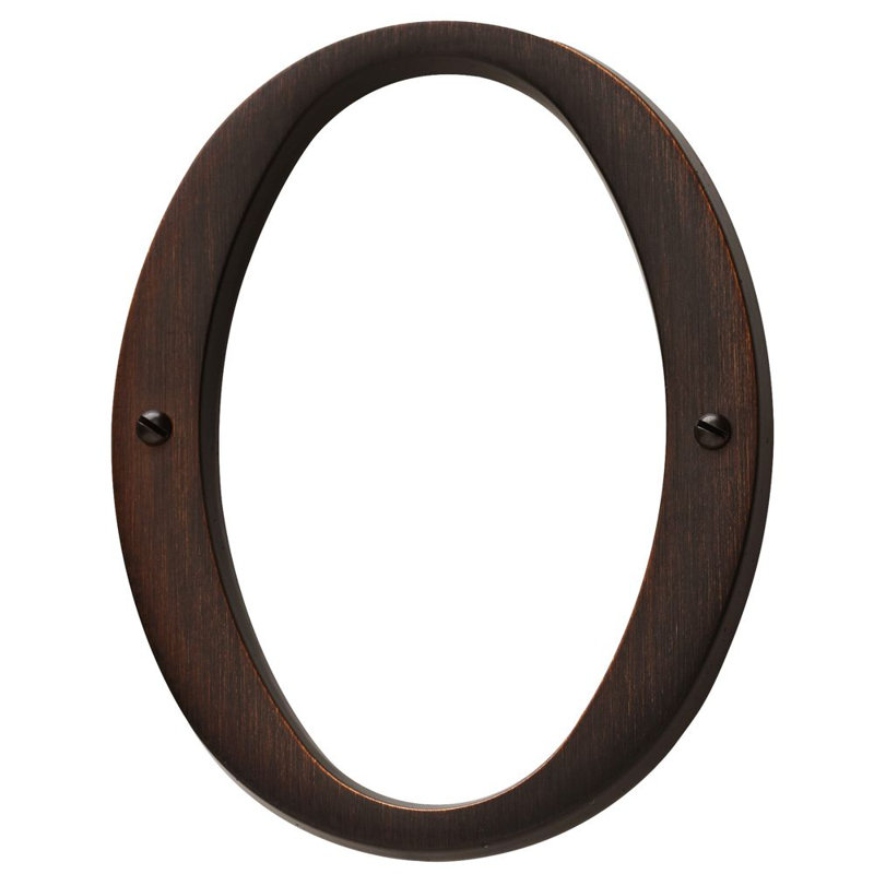 4.75" H Brass House Number, Venetian Bronze, 0