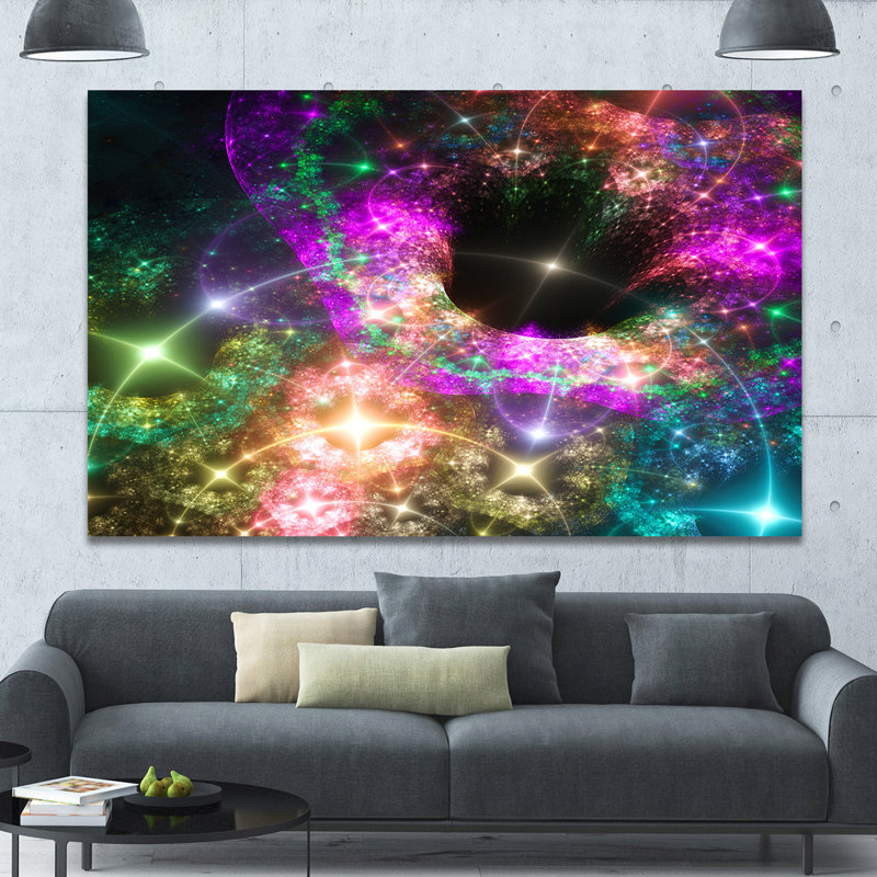 «Pink Cosmic Black Hole», impression sur toile tendue, H 20 po x l 20 po x P 1 po