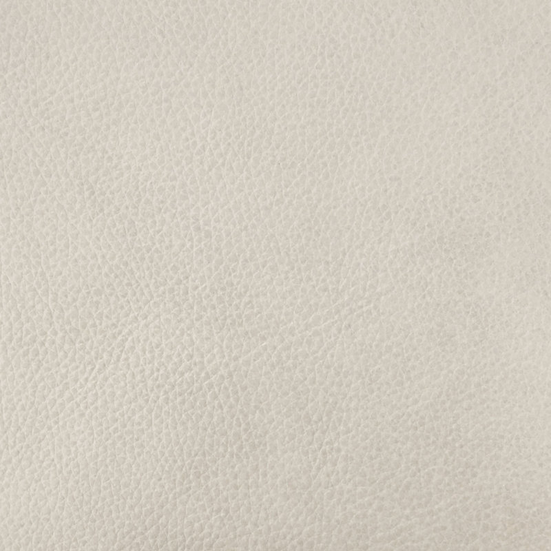 Trefor Upholstered 95 " Top Grain Leather Sofa, Ivory Genuine Leather