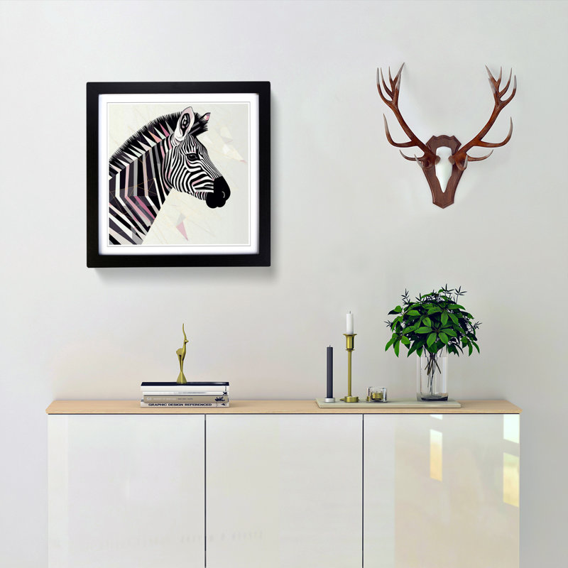 Single Picture Frame Print on Wood, Black Framed