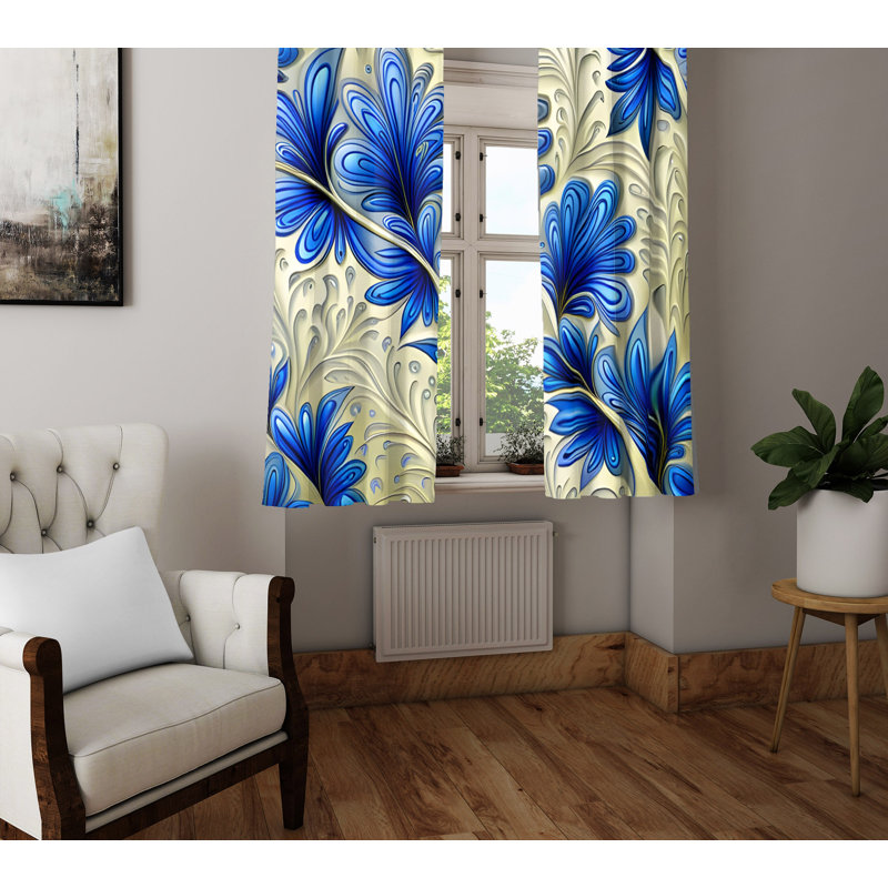 Paire de rideaux semi-transparents en polyester Aida, L 40 po x L 82 po