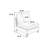 6Pc Modular Sectional Couch: Steel Grey Fabric For Living Room, 2X Wedges, 3X Armless Chairs, : Space, 1X