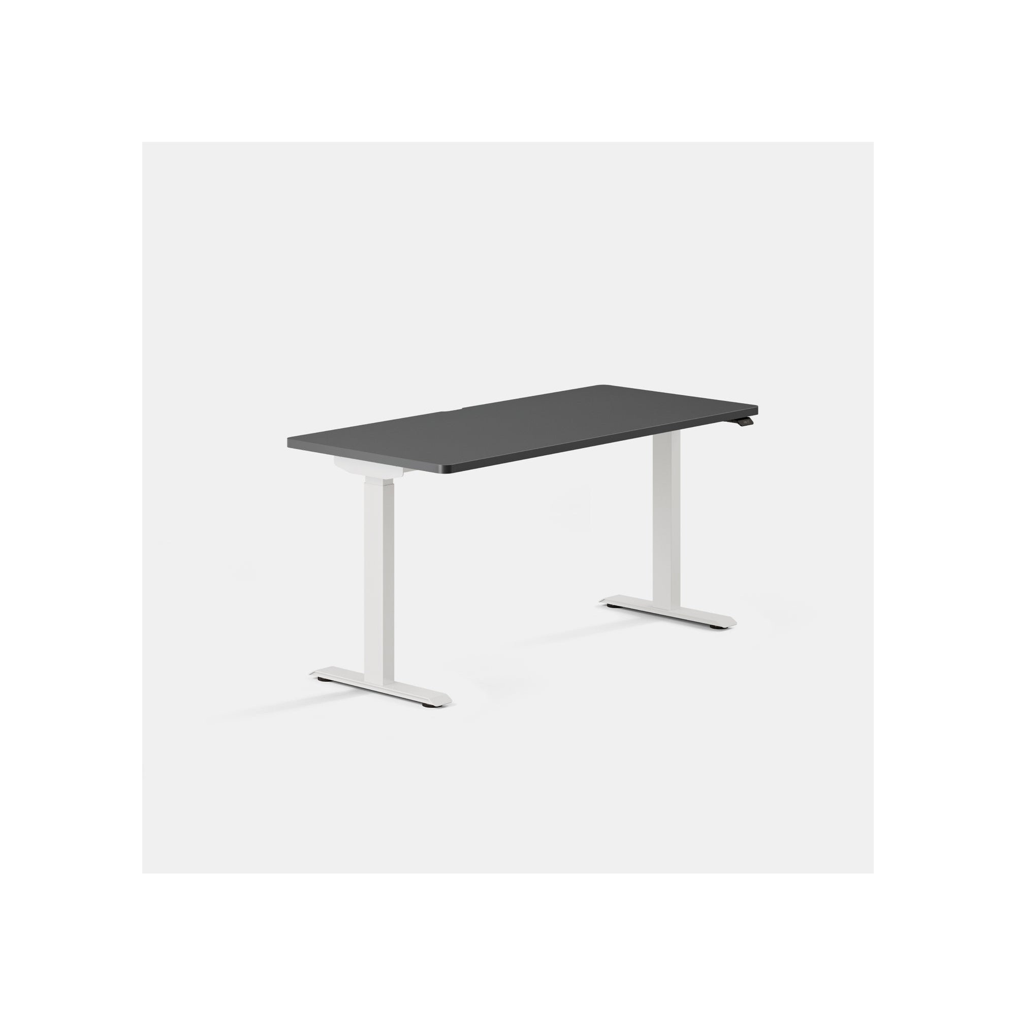 Duo Standing Desk, 47.3" H x 58" W x 27" D, Charcoal, White