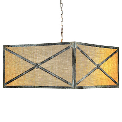 Medallion 8 - Light Unique / Statement Rectangle Chandelier