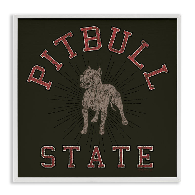 Art giclée vintage par Pitbull State par Spirit Animals / Life Is High, Estampe numérique encadrée blanc bord de mer