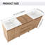 Ensemble de meuble-lavabo double autoportant 72 po avec plateau en résine Bellmead-1110874683