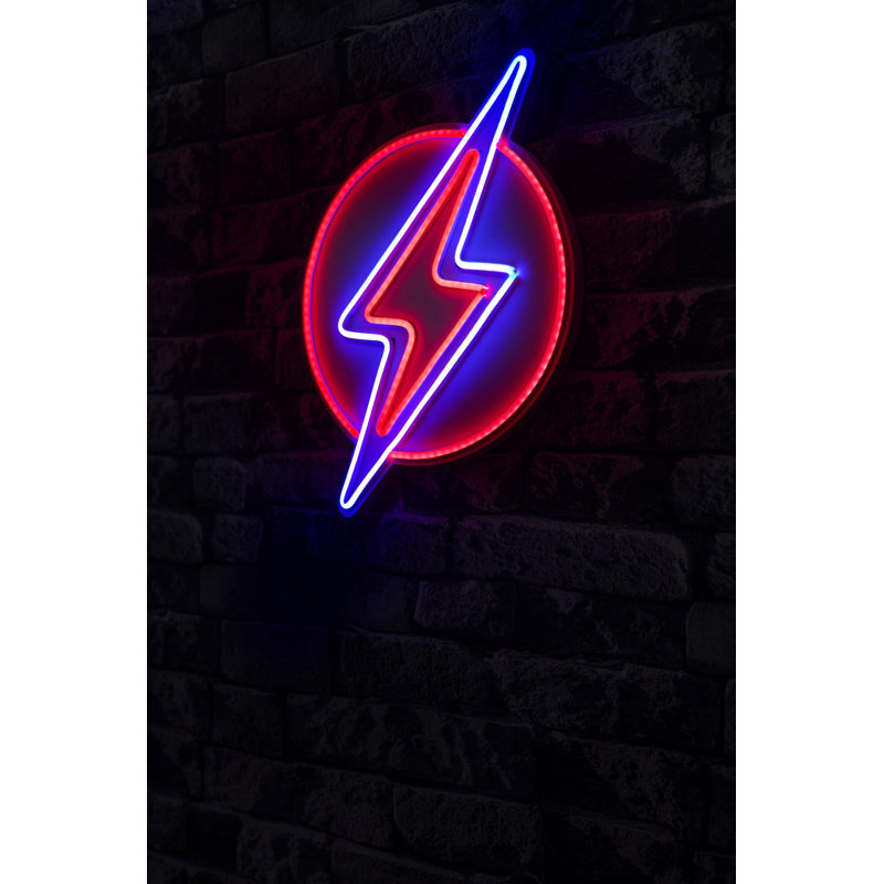 Flexible LED Neon Strip Lights, 11.4 x 15.7 x 0.8 inches | Waterproof IP67, 400 Lumen, 6000 K | Red & Blue Color | PVC Foam Template, 12V Adapter (4A) | Perfect for Decorative Lighting in Home & Events