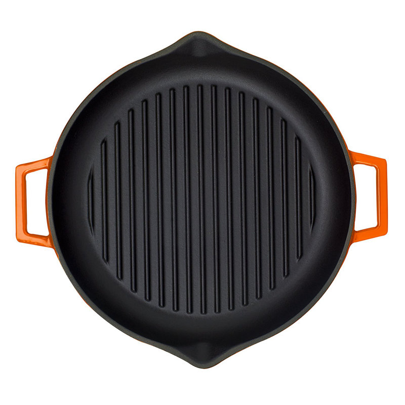 Casserole à steak en fonte émaillée Lava, Orange