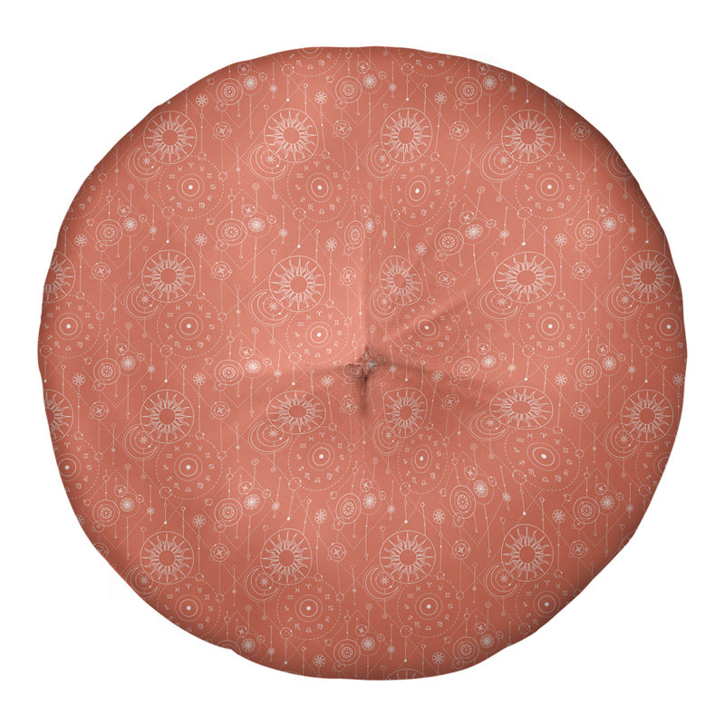 Coussin de sol Katelyn Elizabeth, 26 po x 26 po, Orange