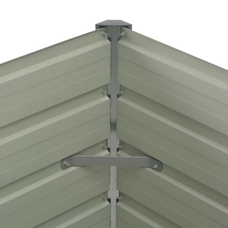 Raised Garden Bed Patio Raised Flower Bed Galvanized Steel Planter, Anthracite