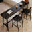 Black Straight Solid Wood Bar Table