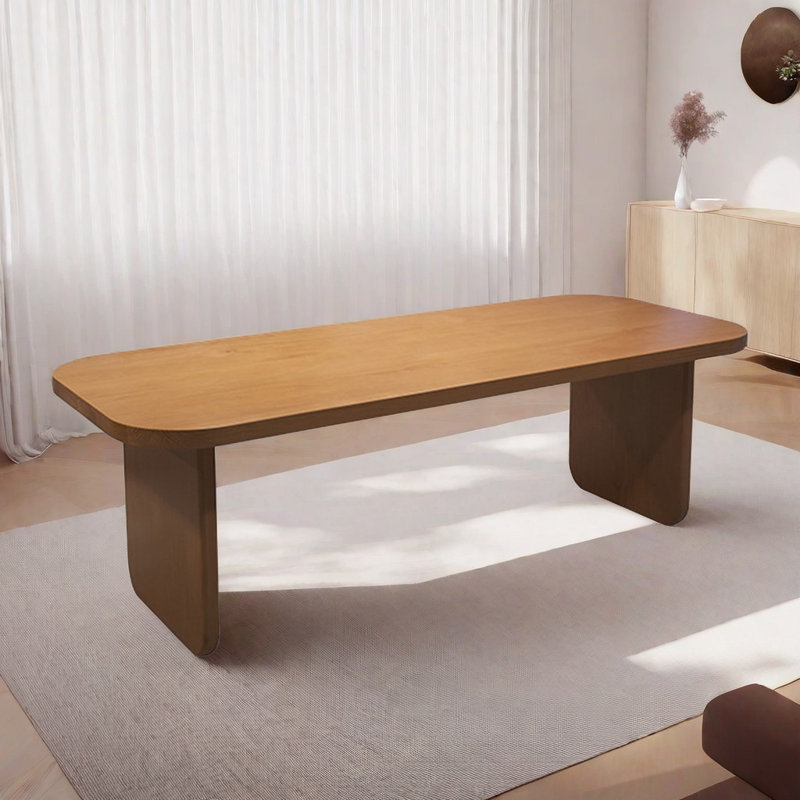Table de salle à manger moderne et simple en bois massif, H 29,5 po x L 62,9 po x l 27,5 po