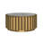 Table basse en marbre avec base en acier inoxydable doré