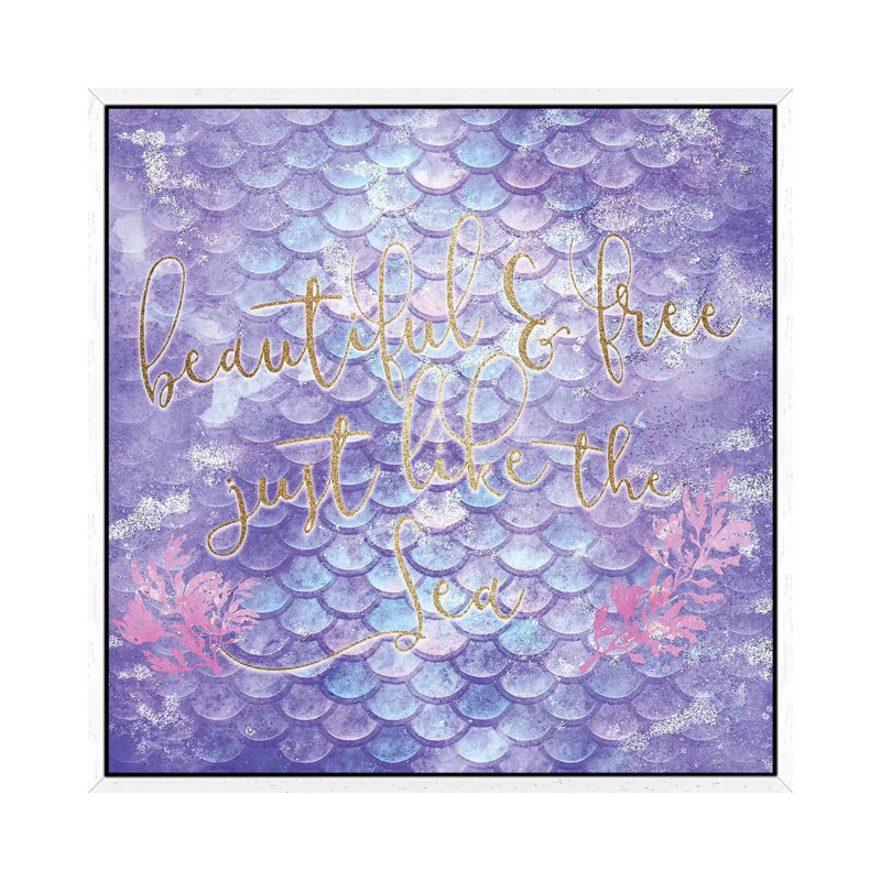 Like The Sea by Kimberly Allen - Print on Canvas, White Framed, 66.04cm H x 66.04cm W x 3.81cm D