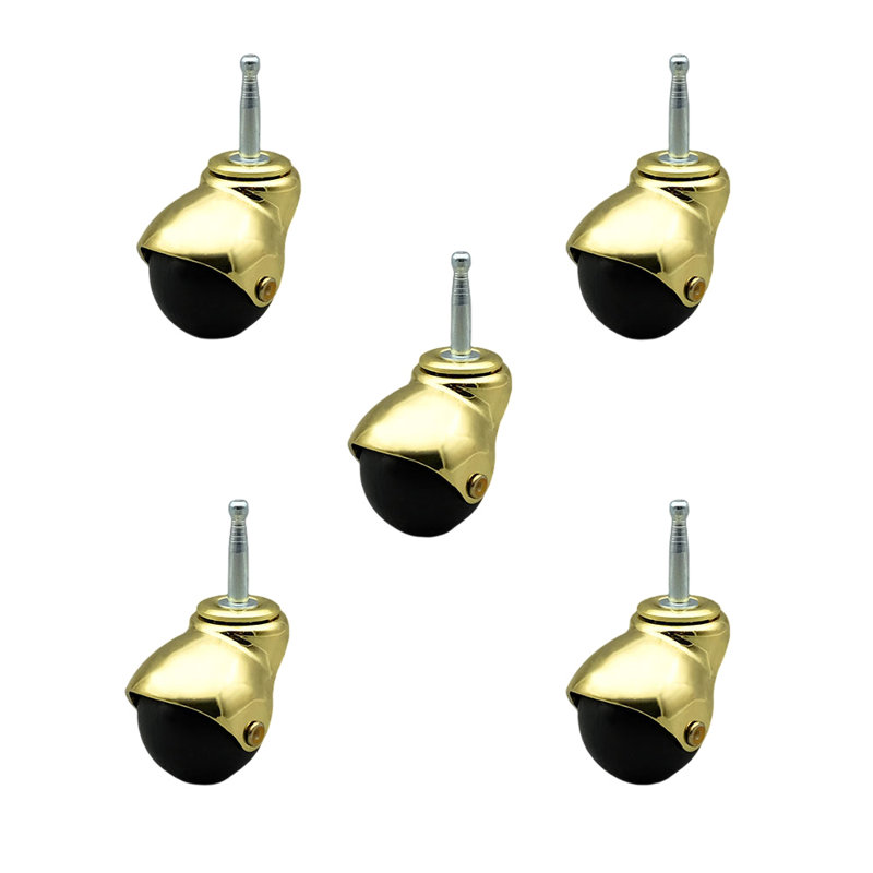 Metal Caster, Bright Brass