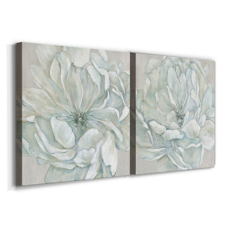 «Morning Petals I», ensemble de 2 reproductions d'art sur toile tendue, H 24 po x l 48 po x P 1 po