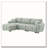Boucle Fabric 110" Modular Sectional Sofa-574590448
