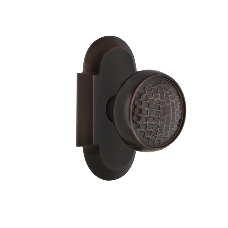 Plaque Cottage avec bouton de porte Craftsman, 2,375 po, Bronze intemporel
