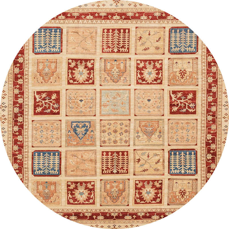 Abstract Indoor Rug, Round 7'