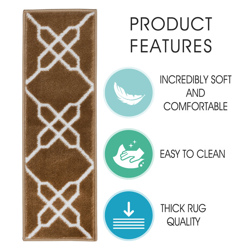 Tapis d'escalier Eulema, Beige