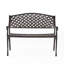 Banc de parc d'extérieur en fonte d'aluminium