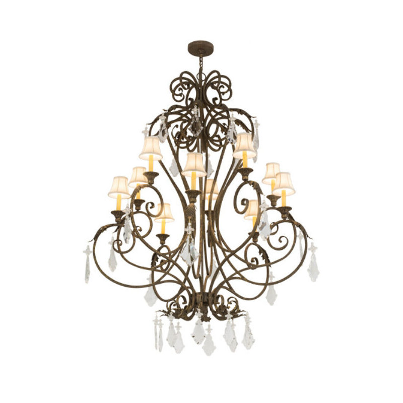 Josephine 10 - Light Chandelier, Autumn Leaf, Paint To Match