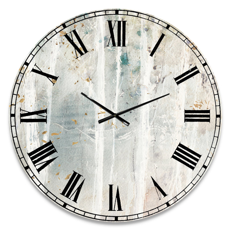 Wall Clock, Forest Landscape Farmhouse Decor - Burkhart A Woodland Walk Into The Forest VI, Oversized